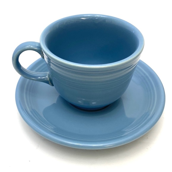 Homer Laughlin Fiestaware Flat Cup & Saucer Set Bundle - Picture 8 of 16